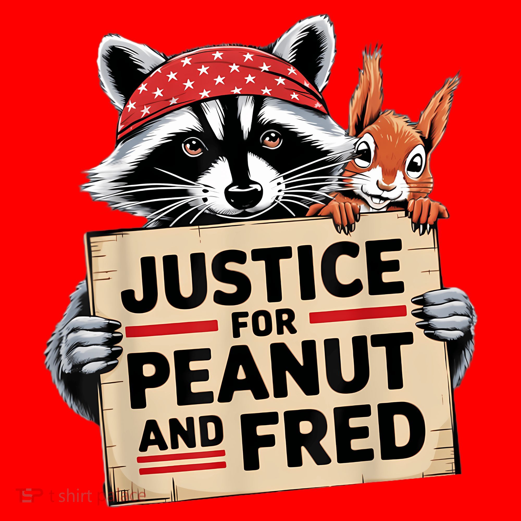 Justice For Peanut The Squirrel And Fred The Raccon Santa Hat