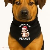 Justice For Peanut The Squirrel Funny USA-Made Doggie Bandana thumb 1