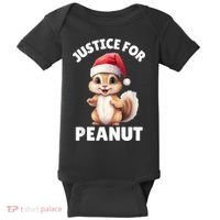 Justice For Peanut The Squirrel Funny Baby Bodysuit thumb 0