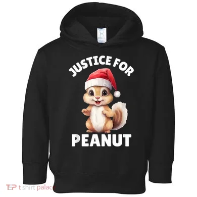 Justice For Peanut The Squirrel Funny Toddler Hoodie