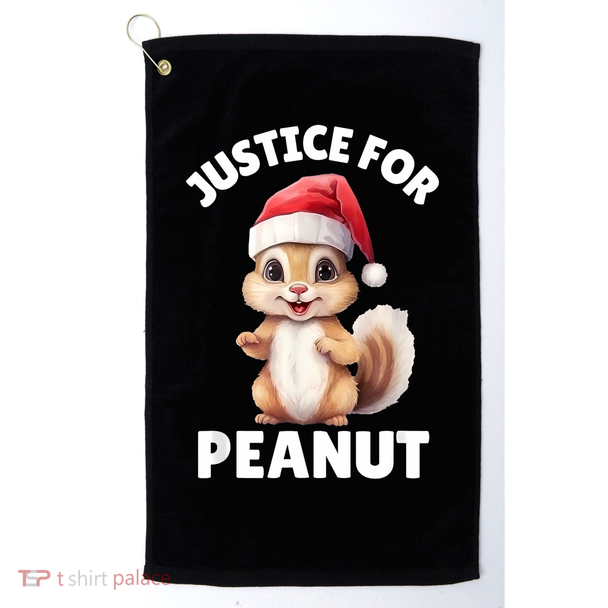 Justice For Peanut The Squirrel Funny Golf Towel