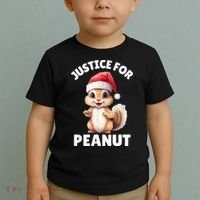 Justice For Peanut The Squirrel Funny Toddler T-Shirt thumb 2