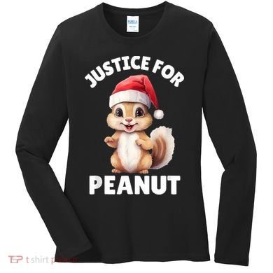 Justice For Peanut The Squirrel Funny Women's Long Sleeve Shirt