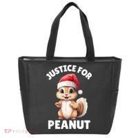 Justice For Peanut The Squirrel Funny Tote Bag thumb 0