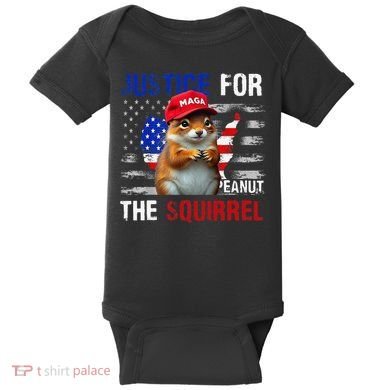Justice For Peanut The Squirrel Peanut Squirrel Baby Bodysuit