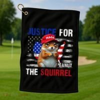 Justice For Peanut The Squirrel Peanut Squirrel Golf Towel thumb 1