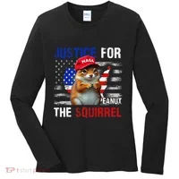 Justice For Peanut The Squirrel Peanut Squirrel Women's Long Sleeve Shirt thumb 0
