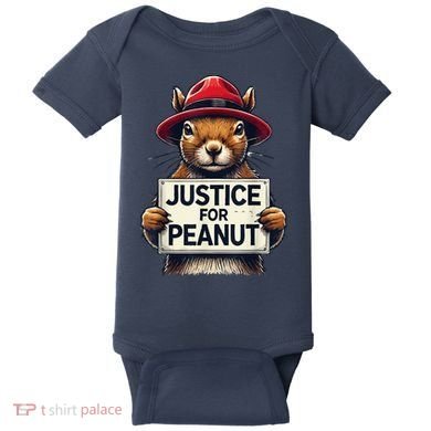 Justice For Peanut The Squirrel Wanted Baby Bodysuit