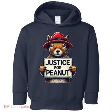 Justice For Peanut The Squirrel Wanted Toddler Hoodie