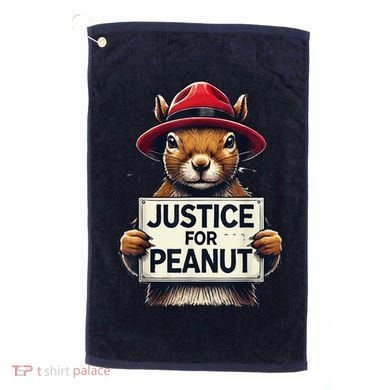 Justice For Peanut The Squirrel Wanted Golf Towel