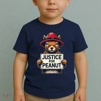 Justice For Peanut The Squirrel Wanted Toddler T-Shirt thumb 2
