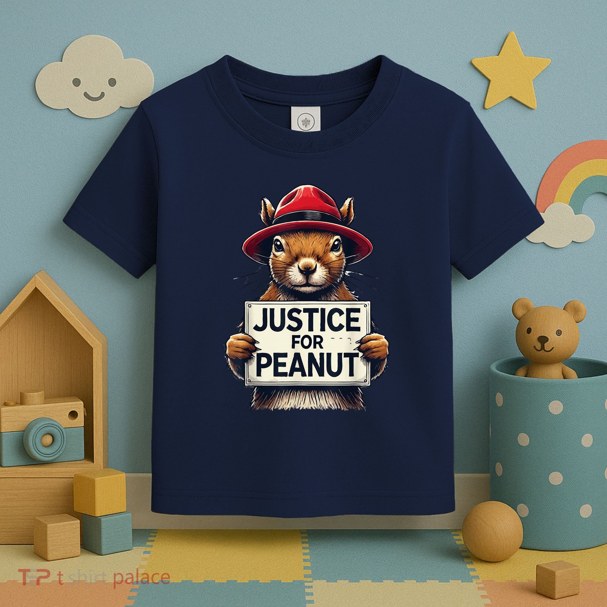 Justice For Peanut The Squirrel Wanted Toddler T-Shirt