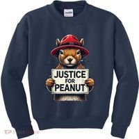 Justice For Peanut The Squirrel Wanted Kids Sweatshirt thumb 0