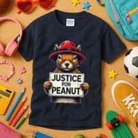 Justice For Peanut The Squirrel Wanted Kids T-Shirt thumb 3