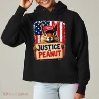 Justice For Peanut The Squirrel Peanut Squirrel Maga Ladies Heavyweight Boxy Pullover Hoodie thumb 0