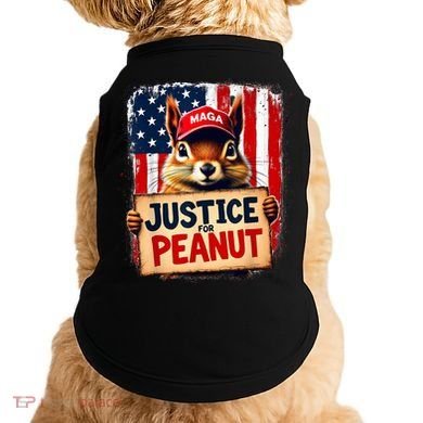 Justice For Peanut The Squirrel Peanut Squirrel Maga Doggie Tank
