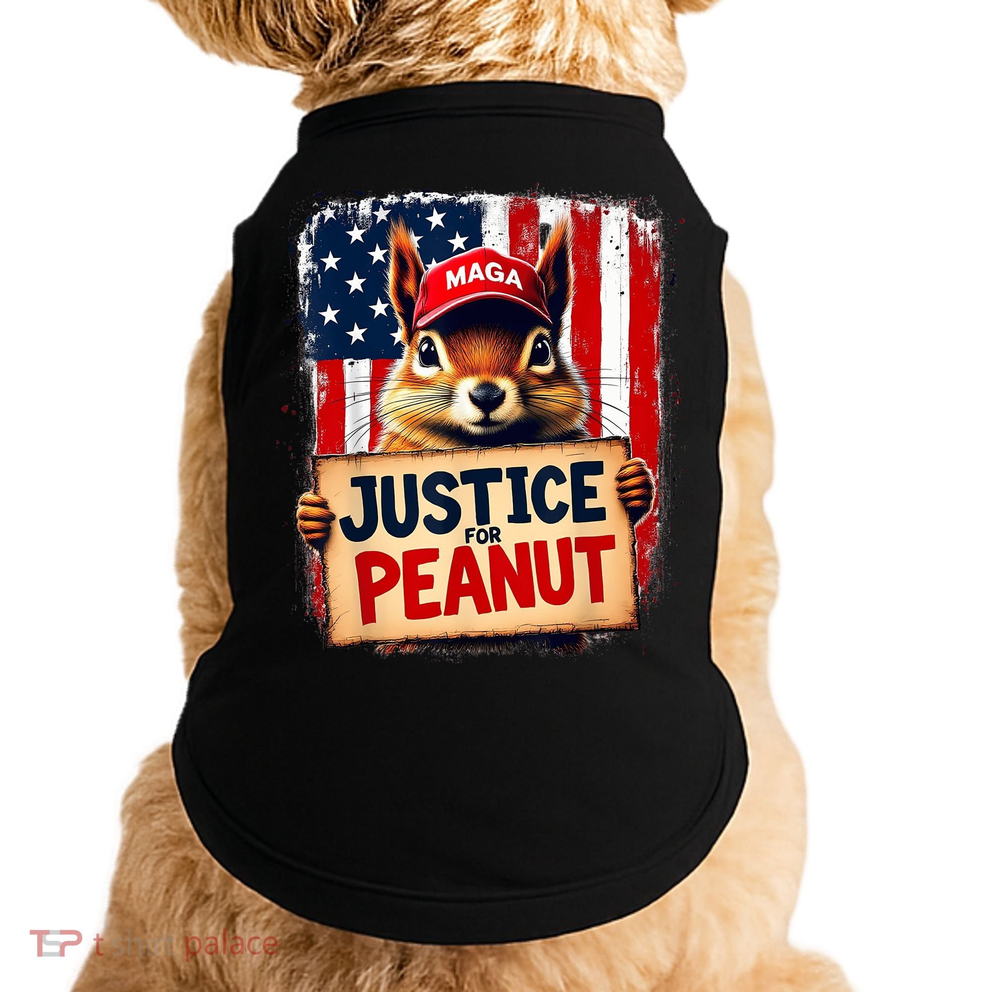 Justice For Peanut The Squirrel Peanut Squirrel Maga Doggie Tank