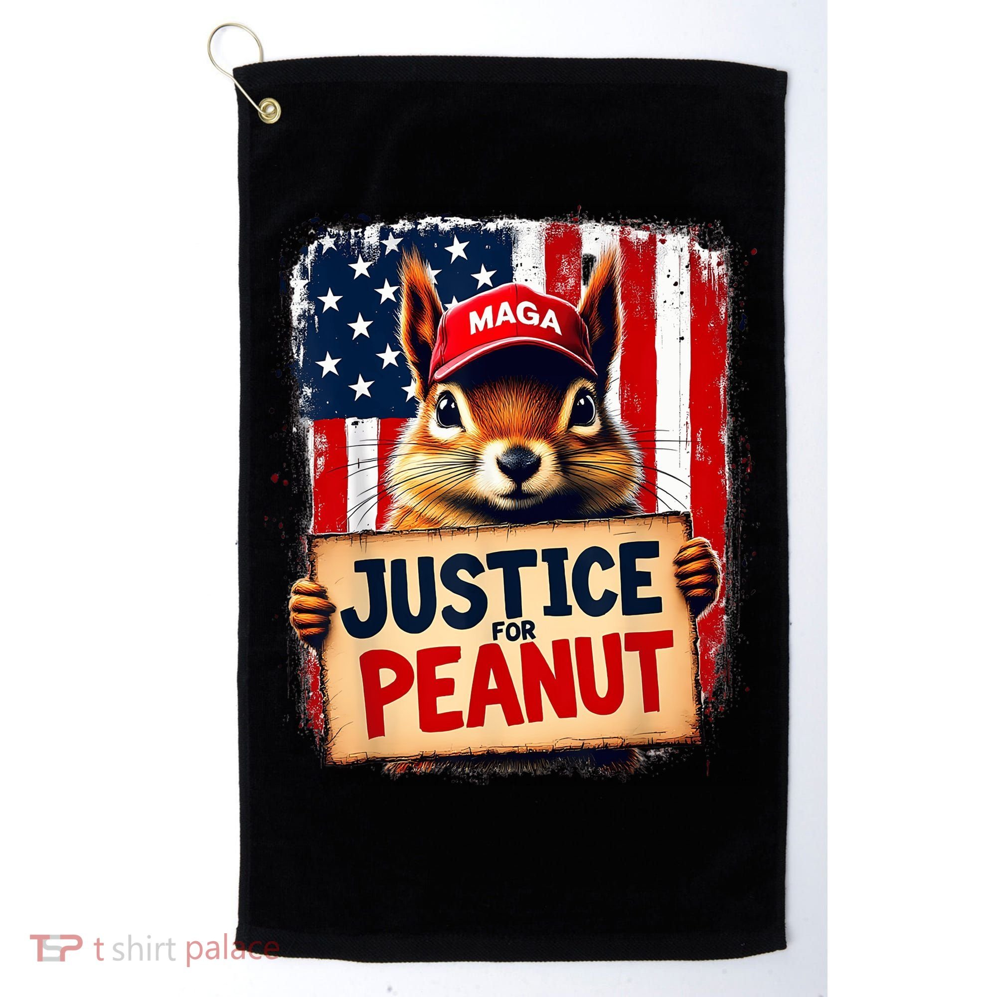 Justice For Peanut The Squirrel Peanut Squirrel Maga Golf Towel