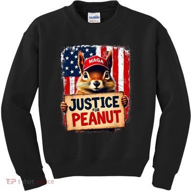 Justice For Peanut The Squirrel Peanut Squirrel Maga Kids Sweatshirt