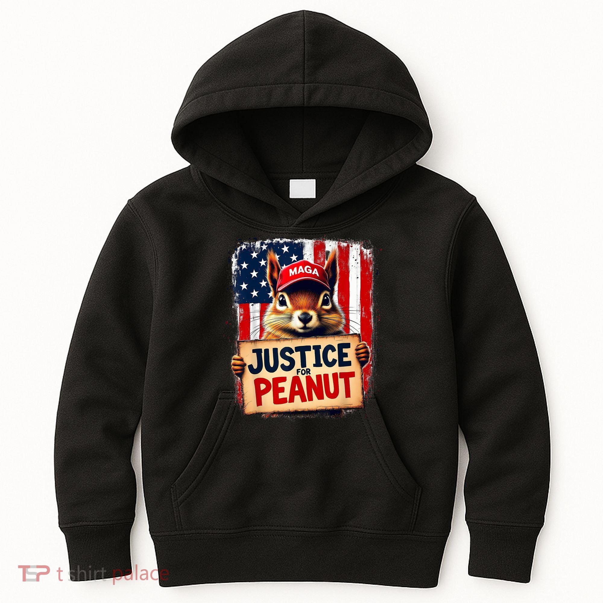 Justice For Peanut The Squirrel Peanut Squirrel Maga Kids Hoodie