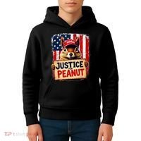 Justice For Peanut The Squirrel Peanut Squirrel Maga Kids Hoodie thumb 4