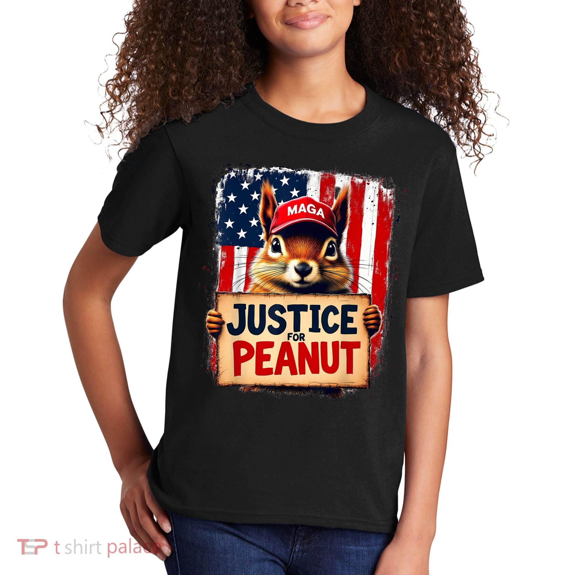 Justice For Peanut The Squirrel Peanut Squirrel Maga Kids T-Shirt