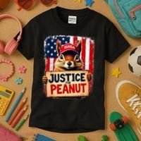 Justice For Peanut The Squirrel Peanut Squirrel Maga Kids T-Shirt thumb 3