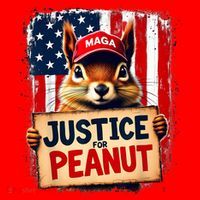 Justice For Peanut The Squirrel Peanut Squirrel Maga Santa Hat thumb 1