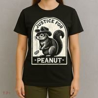 Justice For Peanut The Squirrel Peanut Squirrel Wanted T-Shirt thumb 4