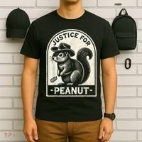 Justice For Peanut The Squirrel Peanut Squirrel Wanted T-Shirt thumb 6