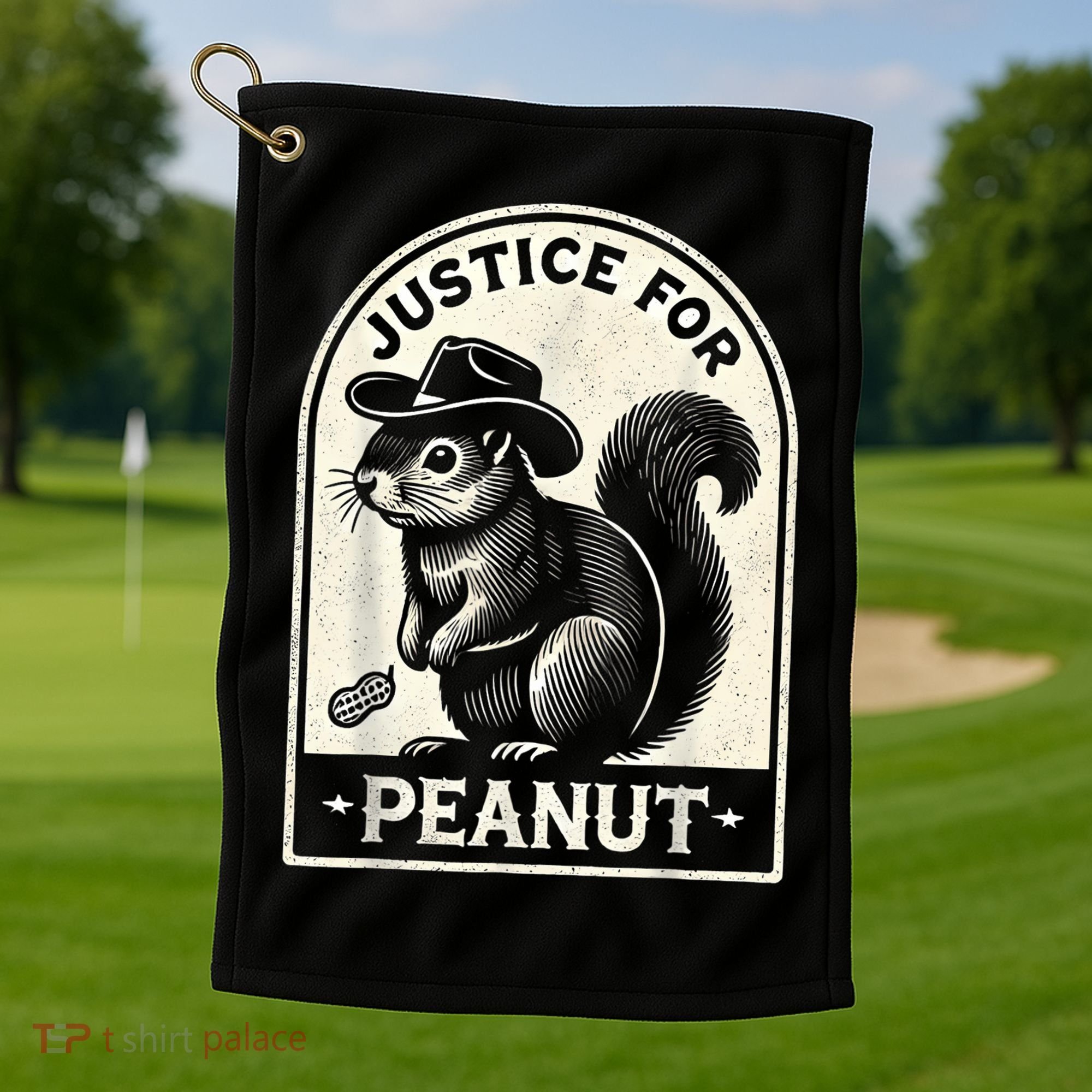 Justice For Peanut The Squirrel Peanut Squirrel Wanted Golf Towel