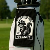 Justice For Peanut The Squirrel Peanut Squirrel Wanted Golf Towel thumb 2