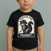 Justice For Peanut The Squirrel Peanut Squirrel Wanted Toddler T-Shirt thumb 2