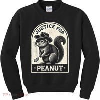 Justice For Peanut The Squirrel Peanut Squirrel Wanted Kids Sweatshirt thumb 0