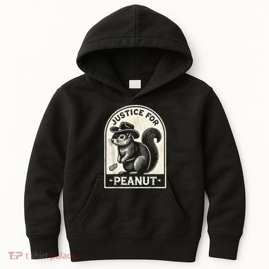 Justice For Peanut The Squirrel Peanut Squirrel Wanted Kids Hoodie