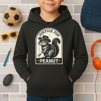 Justice For Peanut The Squirrel Peanut Squirrel Wanted Kids Hoodie thumb 2