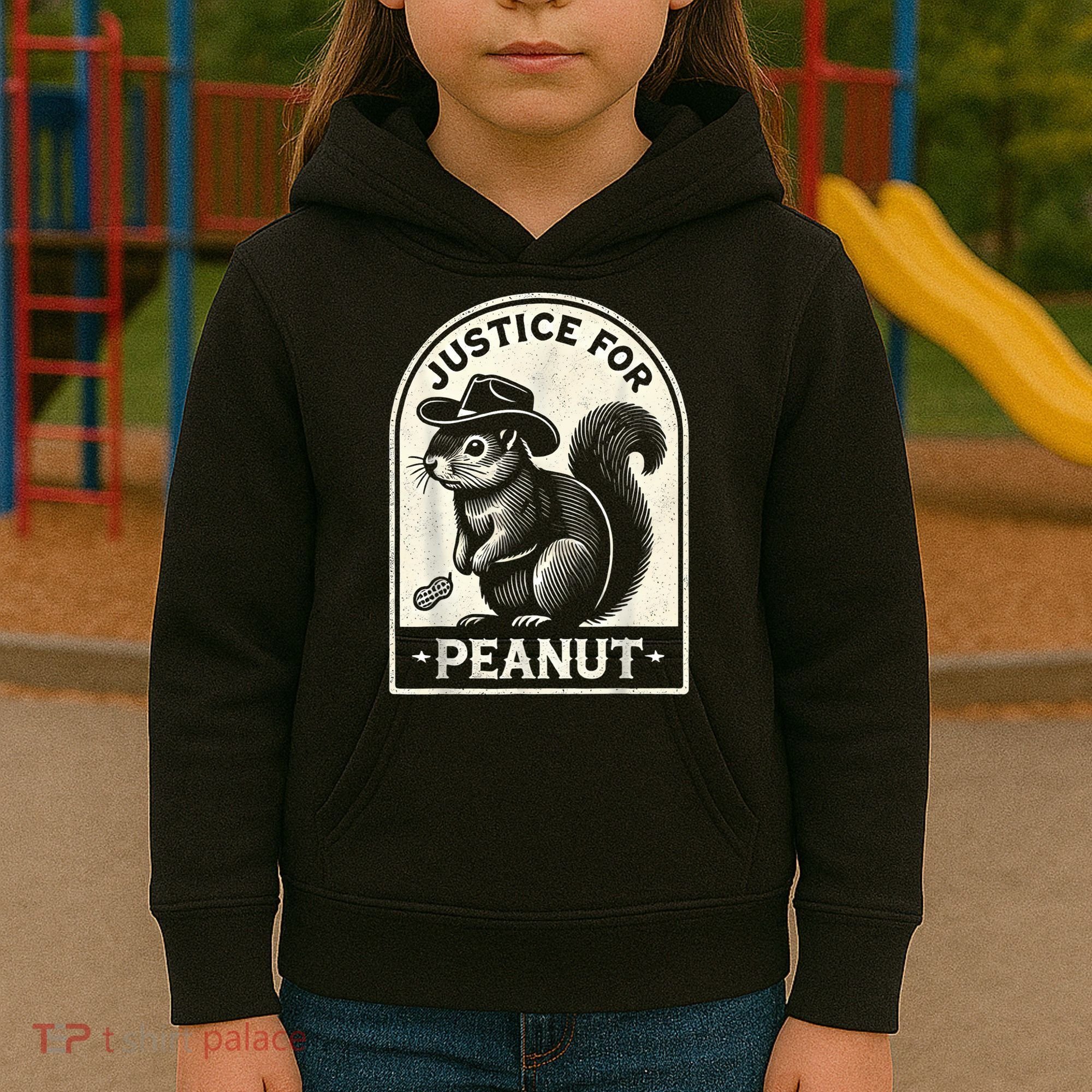 Justice For Peanut The Squirrel Peanut Squirrel Wanted Kids Hoodie