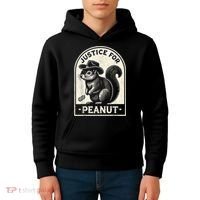 Justice For Peanut The Squirrel Peanut Squirrel Wanted Kids Hoodie thumb 4