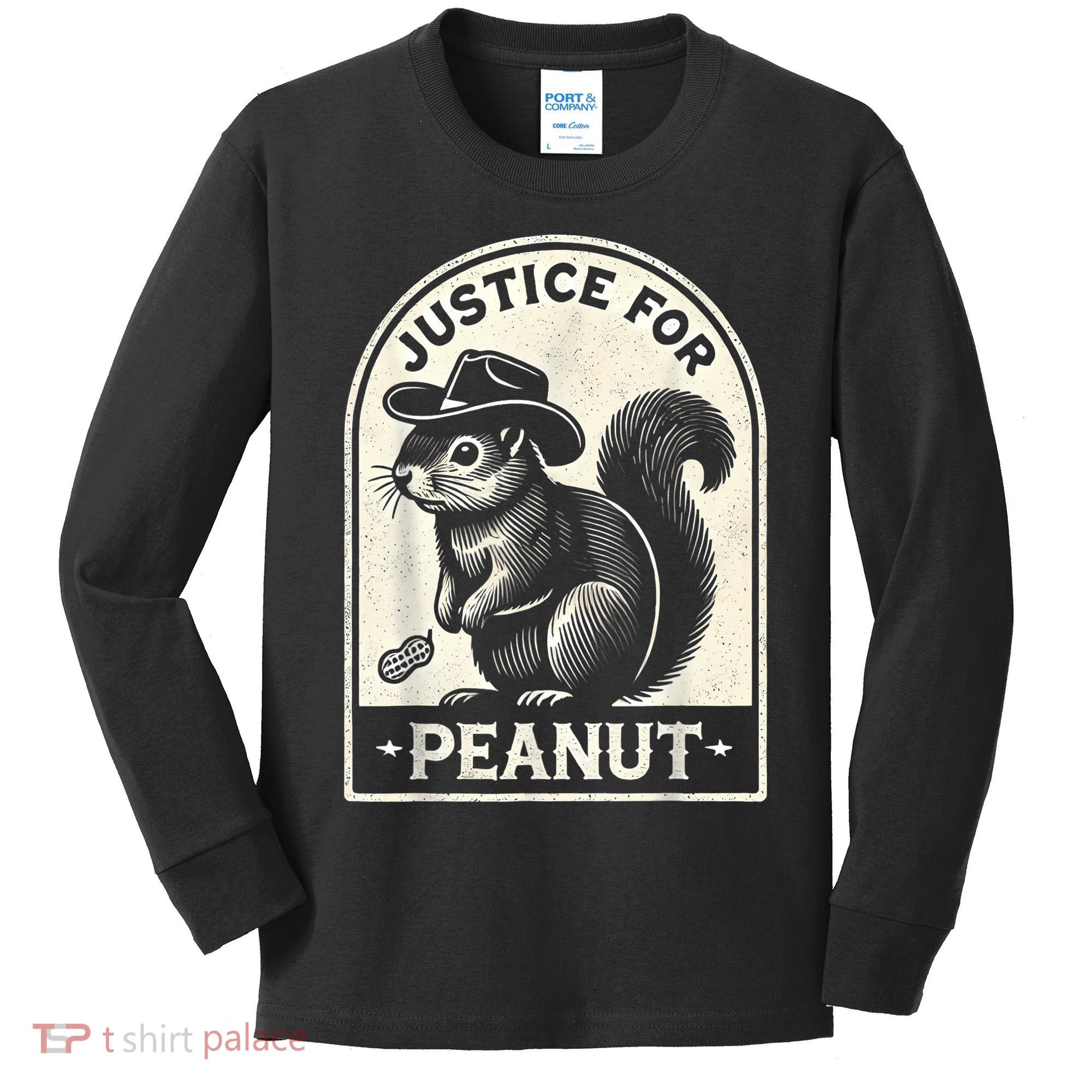 Justice For Peanut The Squirrel Peanut Squirrel Wanted Kids Long Sleeve Shirt