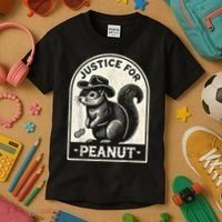 Justice For Peanut The Squirrel Peanut Squirrel Wanted Kids T-Shirt thumb 3