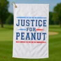 Justice For Peanut The Squirrel Peanut Squirrel Golf Towel thumb 1