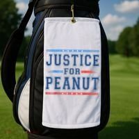 Justice For Peanut The Squirrel Peanut Squirrel Golf Towel thumb 2