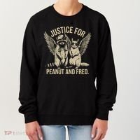 Justice For Peanut And Fred Peanut Squirrel Fred Raccoon Women's Sweatshirt thumb 0