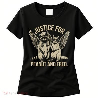 Justice For Peanut And Fred Peanut Squirrel Fred Raccoon Women's T-Shirt