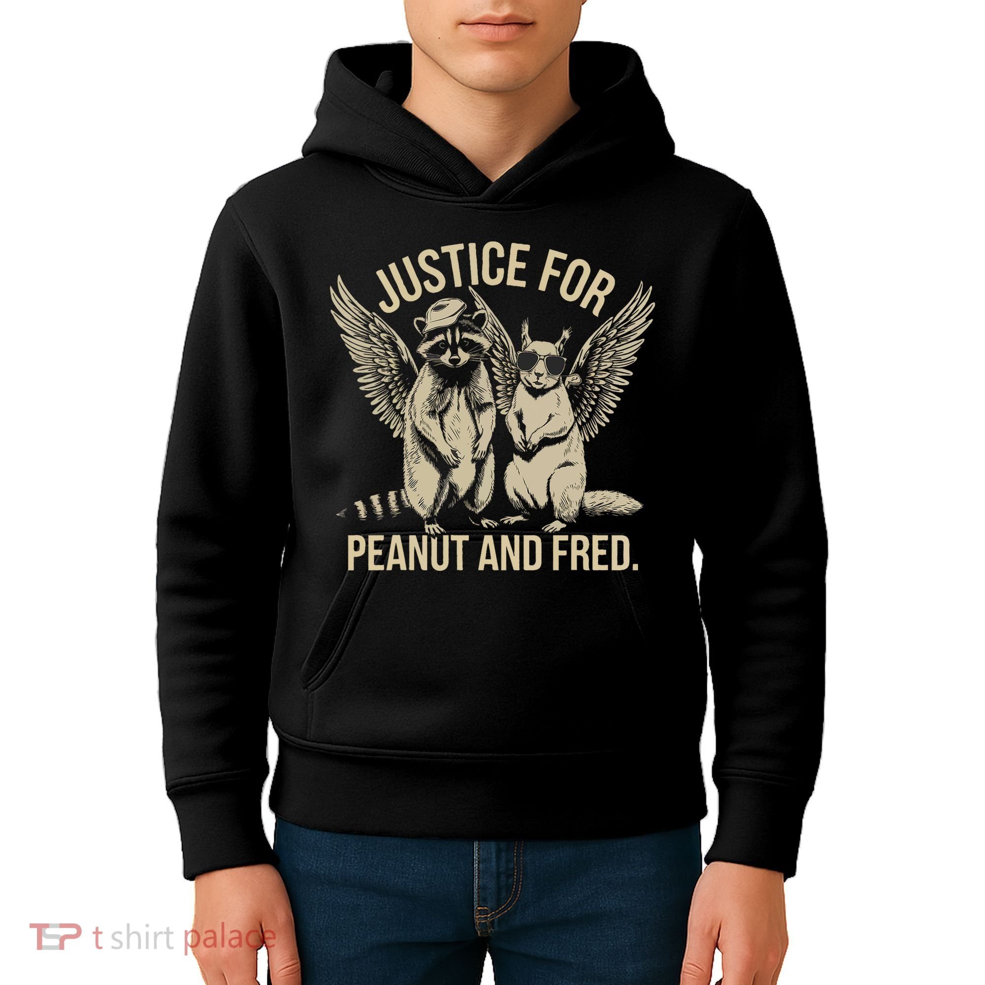 Justice For Peanut And Fred Peanut Squirrel Fred Raccoon Kids Hoodie