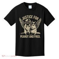 Justice For Peanut And Fred Peanut Squirrel Fred Raccoon Kids T-Shirt thumb 0