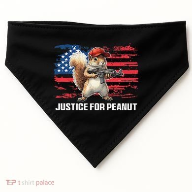 Justice For Peanut The Squirrel Peanut Squirrel Pnut USA-Made Doggie Bandana
