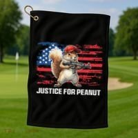 Justice For Peanut The Squirrel Peanut Squirrel Pnut Golf Towel thumb 1