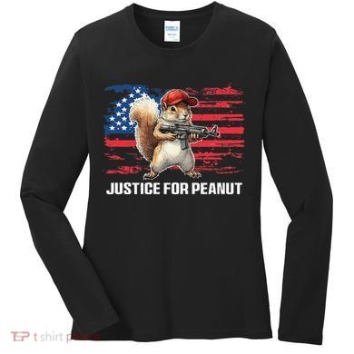 Justice For Peanut The Squirrel Peanut Squirrel Pnut Women's Long Sleeve Shirt