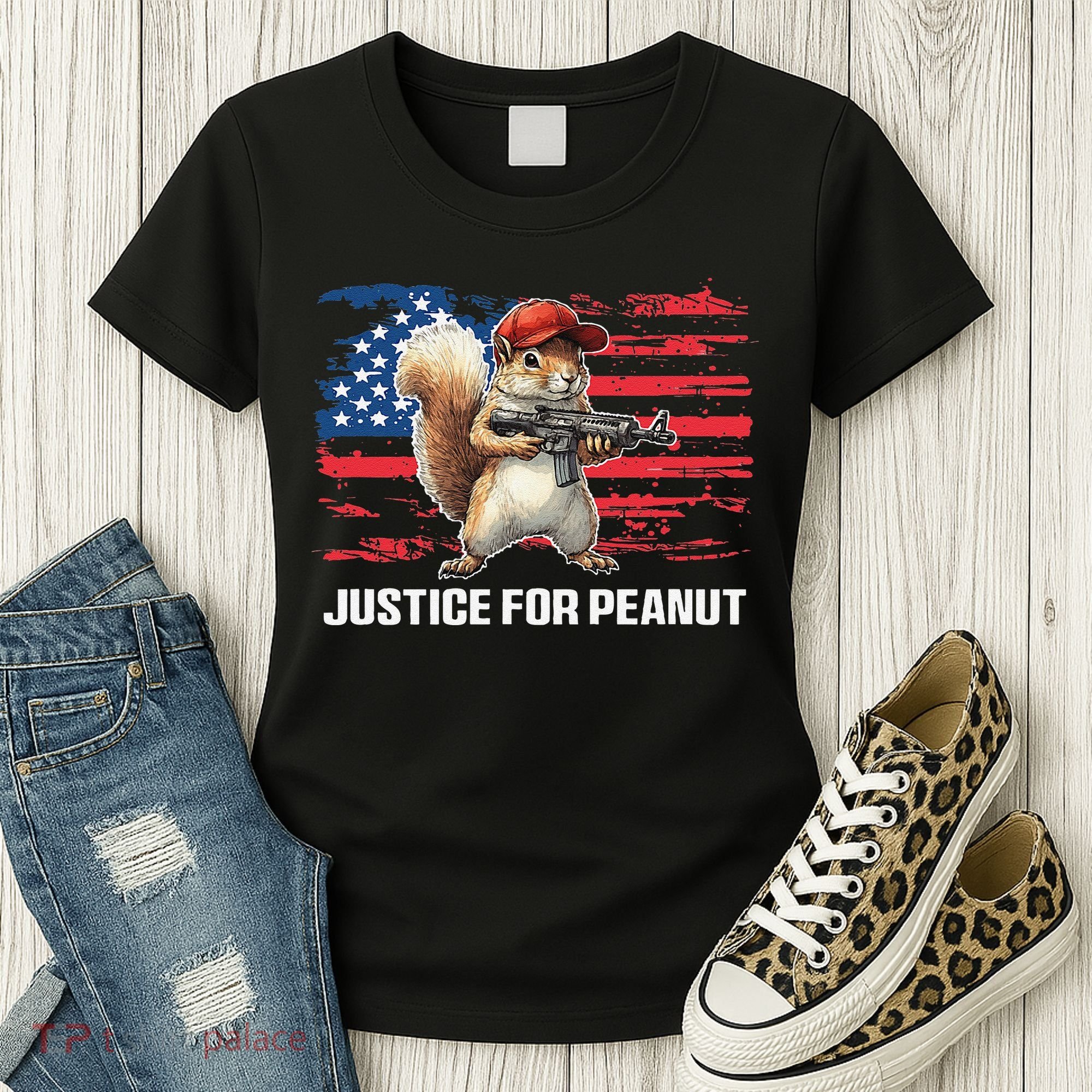 Justice For Peanut The Squirrel Peanut Squirrel Pnut Women's T-Shirt